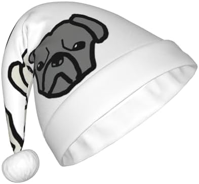 QINZHENG Personalized Santa Hat with Merican Dog Print
