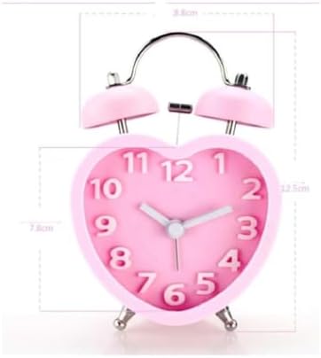 Cute Mini Double Bell Alarm Clock with Night Light