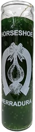 Generic Horseshoe Green 8 Inch Pillar Candle
