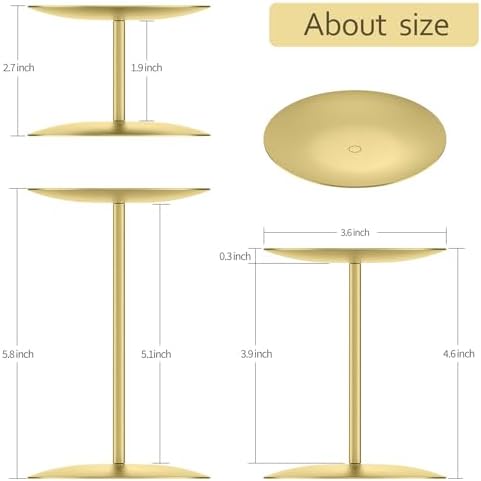 smtyle Gold Iron Candle Holders Set of 5