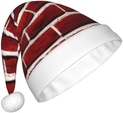 QinZheng Brick Red Santa Hat with Personalized Design