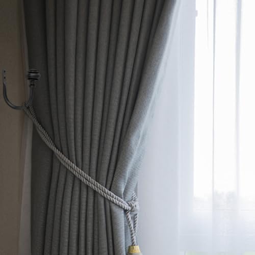 Curtain Holdbacks 4 Pack Black Wall Mounted Hooks