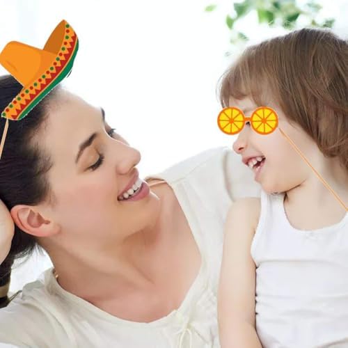 45Pcs Mexican Fiesta Photo Booth Props Kit