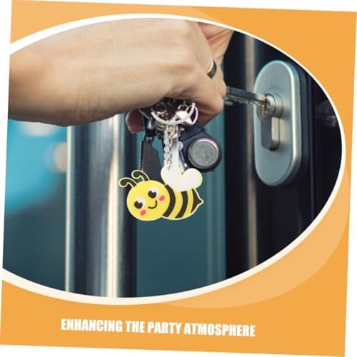 VICASKY 20pcs Bee Keyrings Cute Spring Themed Backpack Charms Party Favors