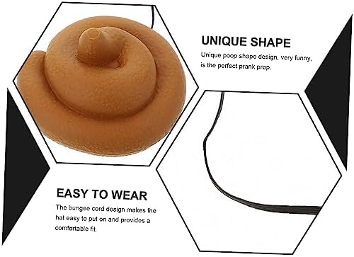 3pcs Simulation Poop Hat Prank Props for Adults and Kids