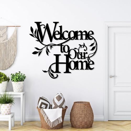 Welcome to Our Home Metal Wall Decor Sign