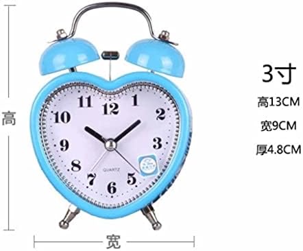 Square Heart-Shaped Alarm Clock with Night Light 1