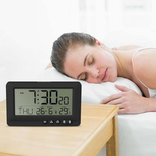 AMIR Travel Alarm Clock with LCD Display and Dual Alarms