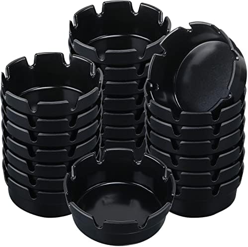 Reginary 24-Piece 4 Inch Round Ashtrays Bulk Set