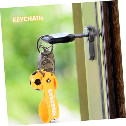 PartyKindom 2 Pcs Soccer Keychain Football Pendant for Keys and Bags