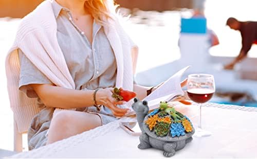Turtle Lazy Frog Ashtray with Lid Set