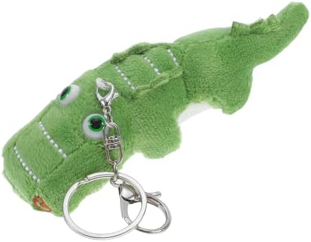 LOGOFUN 2PCS Crocodile Plush Keychain Soft Animal Toy Keyrings