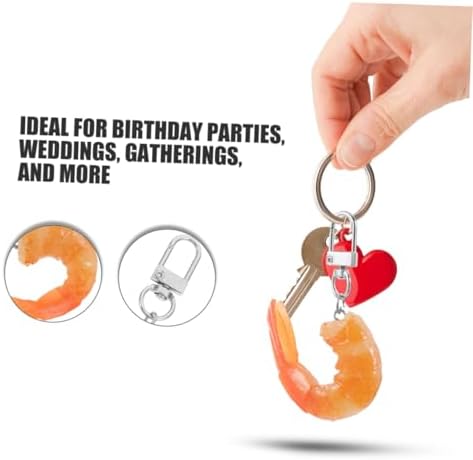 Ciieeo 5Pcs Cute Crawfish Keychain Party Favors