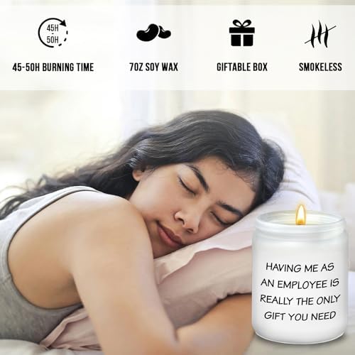 Boss Birthday Gifts for Women Men Lavender Scented Jar Candle