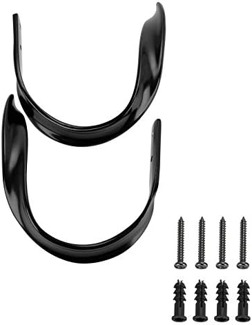 Sumnacon 2 Pcs Black Aluminum Alloy Curtain Holdbacks