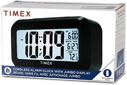 Timex Alarm Clock with Temperature Sensor and Large Display