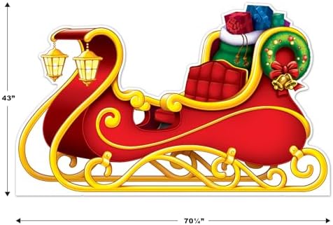 Beistle Santas Sleigh Photo Prop 37 x 510