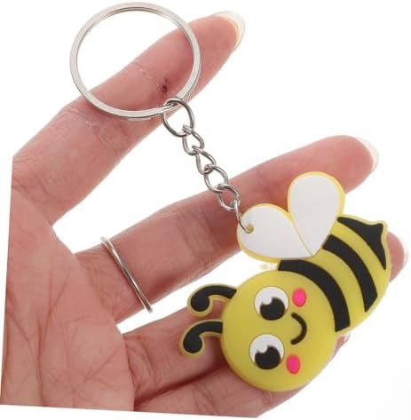 20pcs Cute Bee Keychain Pendant Spring Theme Keyring Pack