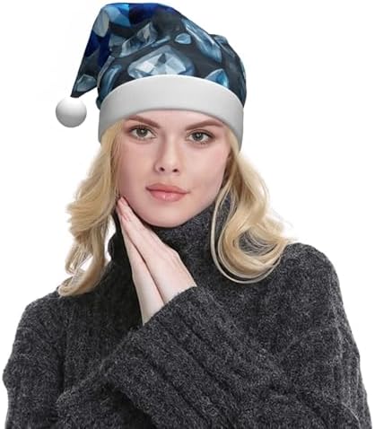 QINZHENG Personalized Santa Hat for Women Adult Velvet Plush Christmas Headwear