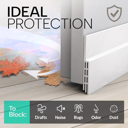 Vellure Door Draft Stopper - Premium Door Sweep 5x39 White