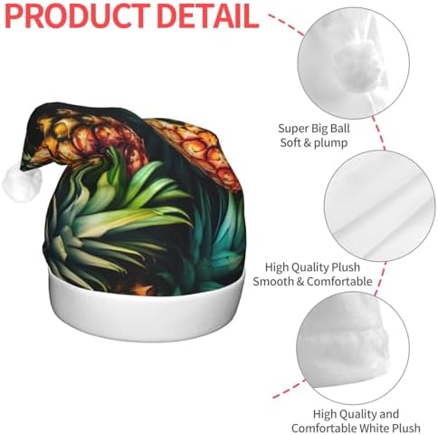 QINZHENG LED Pineapple Santa Christmas Hat for Adults