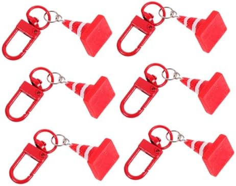6pcs Mini Traffic Cone Keychain Party Favors for Boys