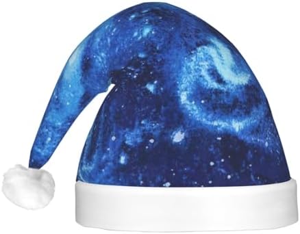 QINZHENG Blue Universe LED Santa Hat for Christmas Party