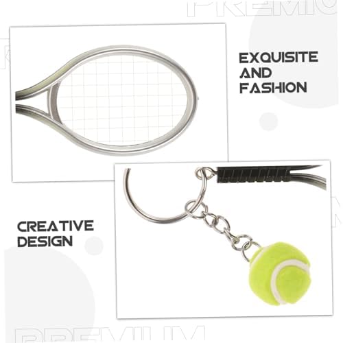 Didiseaon 2 Pcs Tennis Racket Keychains for Boys Party Favors