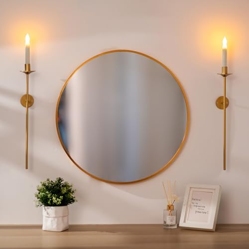 Sziqiqi Gold Wall Candle Sconces Set of 2