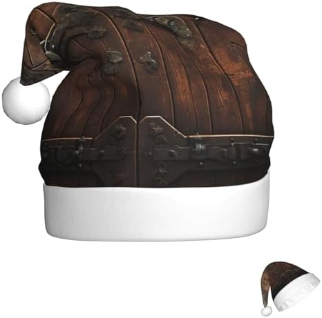 Rustic Style Plush Santa Christmas Hat for Adults
