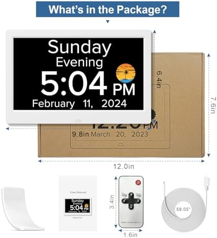 101 Inch Digital Dementia Alarm Clock for Seniors