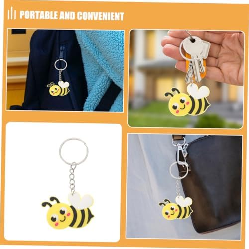 Cabilock 20pcs Cute Bee Keychain Pendant for Backpacks and Party Favors