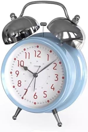 Kids Double Bell Alarm Clock with Digital Night Light
