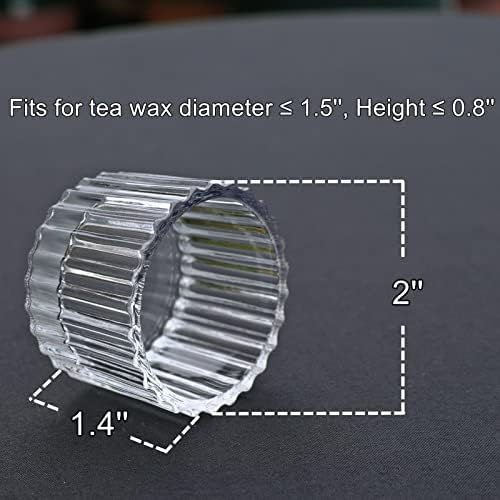 VOHO Clear Tea Light Holder Set of 12