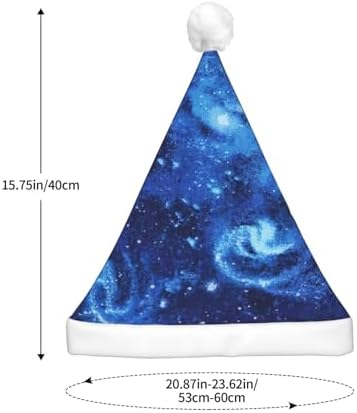 QINZHENG Blue Universe LED Santa Hat for Christmas Party