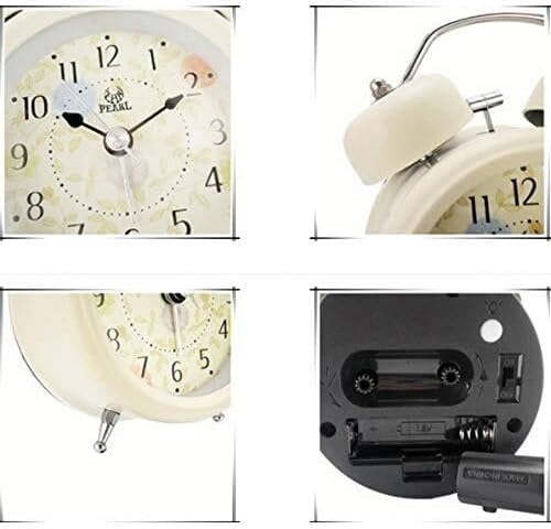 Retro Double Bell Alarm Clock with Night Light