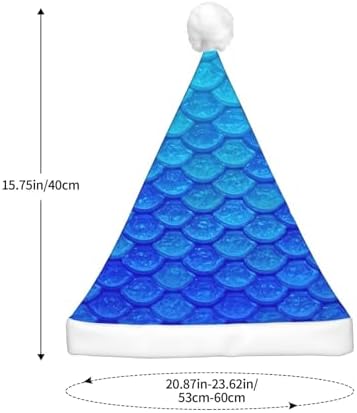 Qin And Zheng Ocean Blue Mermaid Santa Hat With LED Lights