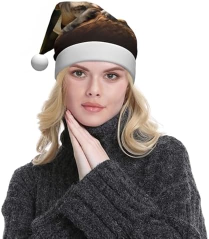 QINZHENG Personalized Santa Hat with Koala Print for Women