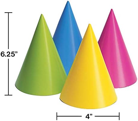 Trendware Neon Party Hats 24 Count