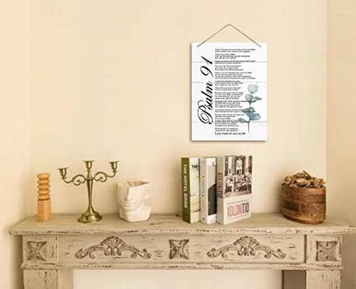 Psalms 91 Inspirational Christian Wall Decor Sign