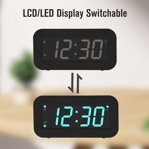 Digital Alarm Clock with Battery and USB Charging