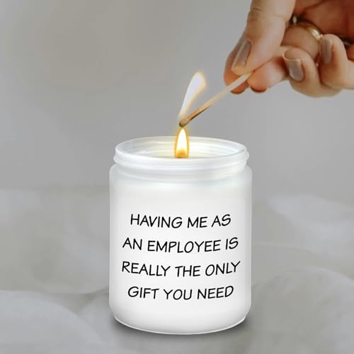 Boss Birthday Gifts for Women Men Lavender Scented Jar Candle