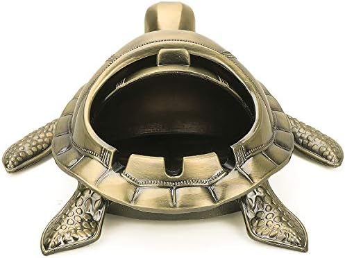LAUYOO Vintage Turtle Windproof Ashtray with Lid