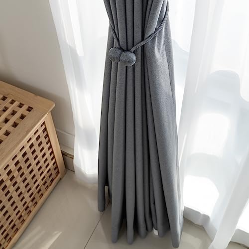 4 Piece Magnetic Curtain Tiebacks for Black Curtains
