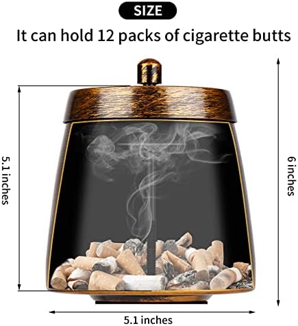 Hargtar X-Large Windproof Outdoor Ashtray with Lid