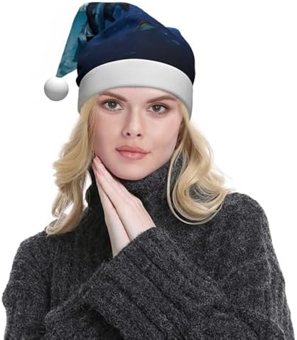 Personalized Santa Hat with Shark Print for Women