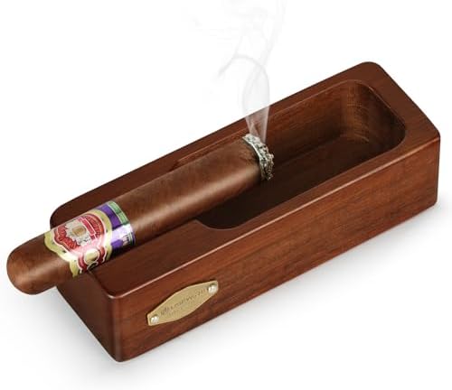 Usewire Wooden Cigar Ashtray with Holder