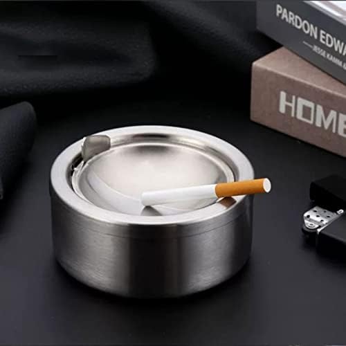 Nescope Windproof Stainless Steel Ashtray with Flip Top Lid