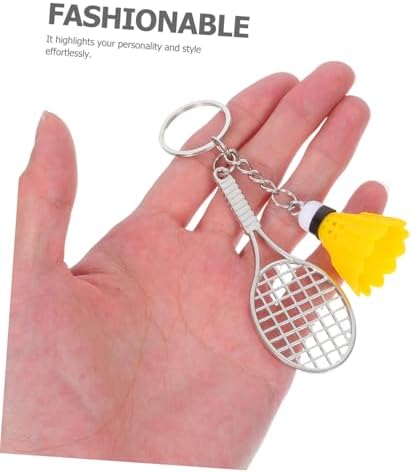 Cabilock 6pcs Mini Sports Pendant Keyring Badminton Bag Charm