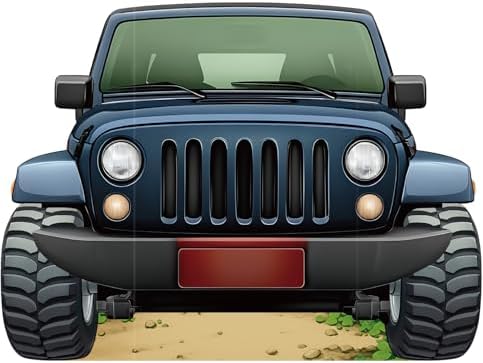 Jungle Safari Off-Road Vehicle Cardboard Cutout